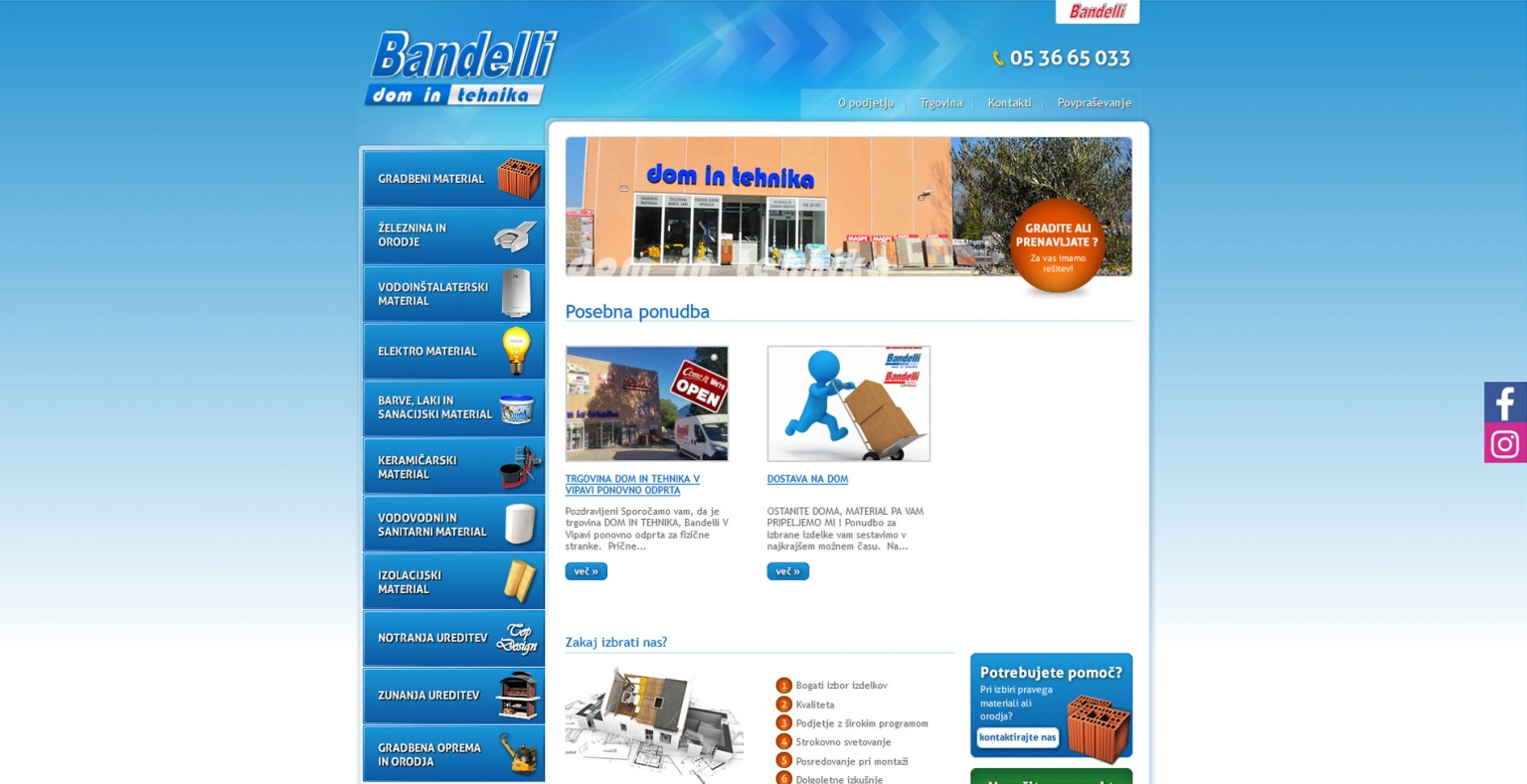 Bandelli d.o.o. - Dom in tehnika